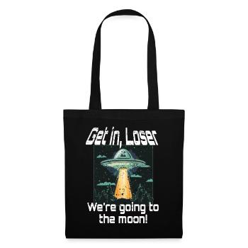 Bitcoin Get In Loser To The Moon UFO Alien Meme - Tote Bag - black - Front