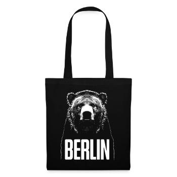  Berlin Bär - Stoffbeutel - Schwarz - Vorne