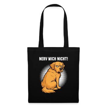 Nerv Mich Nicht Golden Retriever Goldie Goldies - Stoffbeutel - Schwarz - Vorne