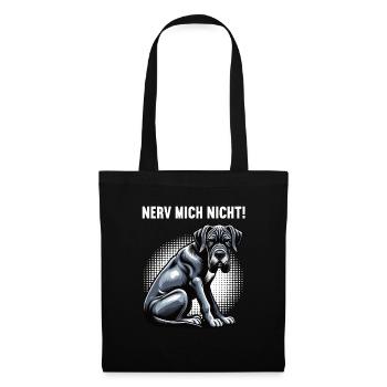 Nerv Mich Nicht Deutsche Dogge Doggen Doggenhalter - Stoffbeutel - Schwarz - Vorne