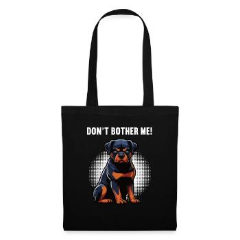 Ne me dérange pas, propriétaire de rottweiler - Sac en tissu - noir - Devant