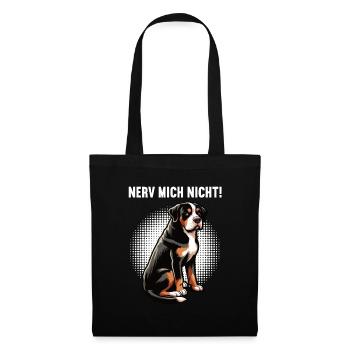 Nerv Mich Nicht Appenzeller Sennenhund Sennenhunde - Stoffbeutel - Schwarz - Vorne
