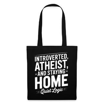 Athée introverti Quiet Logic Tee - Sac en tissu - noir - Devant