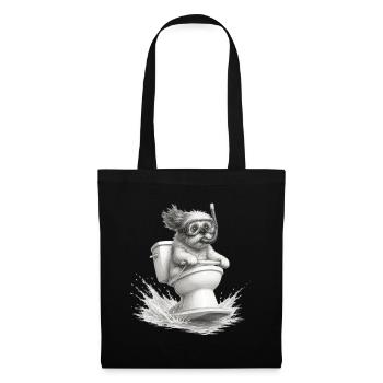 Funny Snorkeling Dog - Tote Bag - black - Front