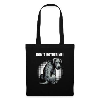 Ne me dérange pas, Propriétaire de chien de loups-loup irlandais - Sac en tissu - noir - Devant