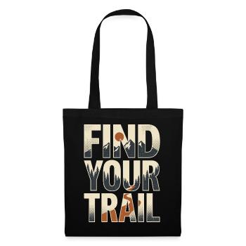 Randonnée - Aventure en plein air - Trouvez votre sentier - Sac en tissu - noir - Devant