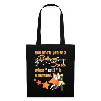 Danse de couple en valse - Sac en tissu - noir - Devant