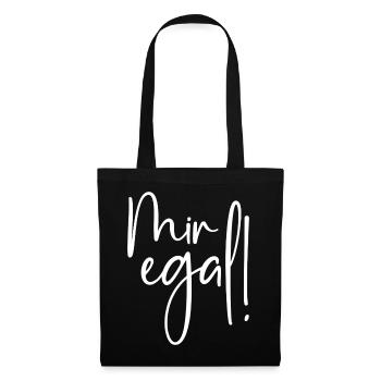 Mir egal - Stoffbeutel - Schwarz - Vorne