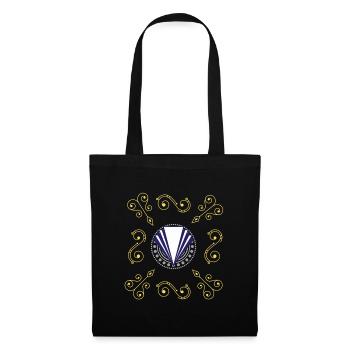 Art Deco Diamant Muster - Stoffbeutel - Schwarz - Vorne
