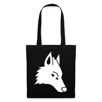 Wolf's Head Manga (weiß) - Stoffbeutel - Schwarz - Vorne