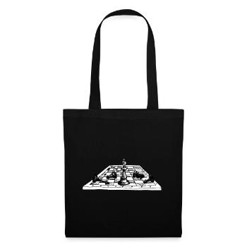 Échecs - Sac en tissu - noir - Devant