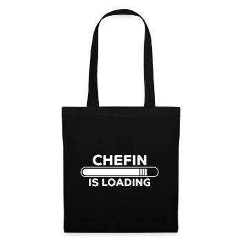 Chefin Spruch Familie Beruf Lustig Chefin Geschenk - Stoffbeutel - Schwarz - Vorne