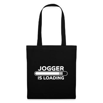 Jogger Spruch Fun Laufen Lustiges Jogging Geschenk - Stoffbeutel - Schwarz - Vorne