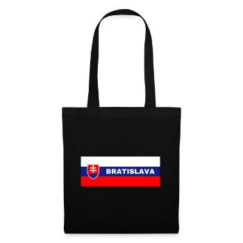 Bratislava dans le drapeau slovaque - Sac en tissu - noir - Devant
