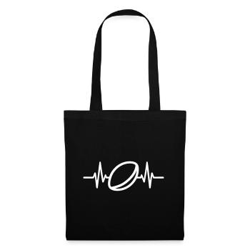Rugby Heartbeat - Tote Bag - black - Front
