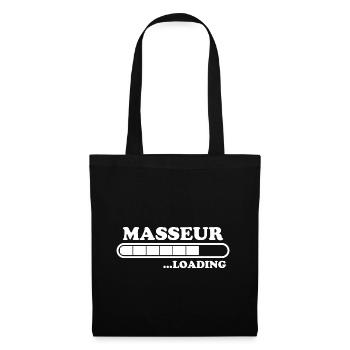 Masseur Spruch Massage Lustiges Masseur Geschenk - Stoffbeutel - Schwarz - Vorne