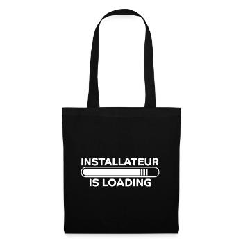 Installateur Spruch Heizung Installateur Geschenk - Stoffbeutel - Schwarz - Vorne