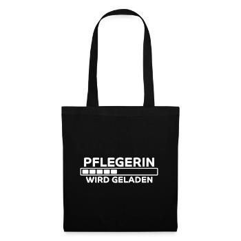 Pflegerin Spruch Pflegekraft Pflegerin Geschenk - Stoffbeutel - Schwarz - Vorne