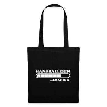Handballerin Spruch Lustiges Handballerin Geschenk - Stoffbeutel - Schwarz - Vorne