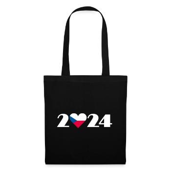J’aime République tchèque 2024, Voyage en République tchèque 2024 - Sac en tissu - noir - Devant