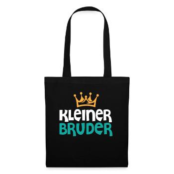 Kleiner Bruder Geschwister Geschenk Partnerlook - Stoffbeutel - Schwarz - Vorne
