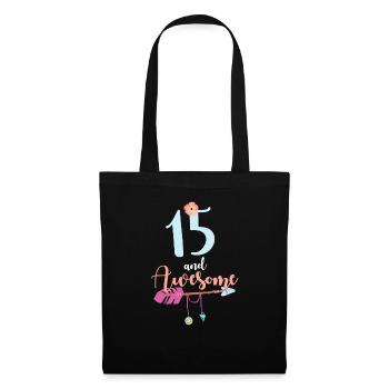 Teenager 15 years 2006 15th birthday girl woman - Tote Bag - black - Front