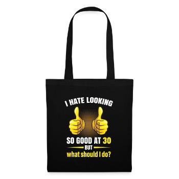 Idée drôle de cadeau d'anniversaire 30e - Sac en tissu - noir - Devant