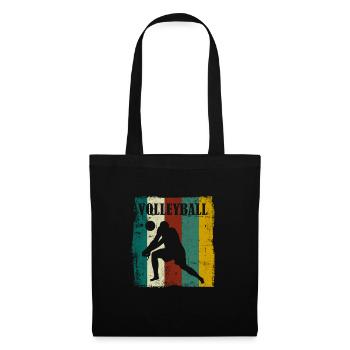 Cadeau de joueur de volley-ball t-shirt de volley-ball - Sac en tissu - noir - Devant