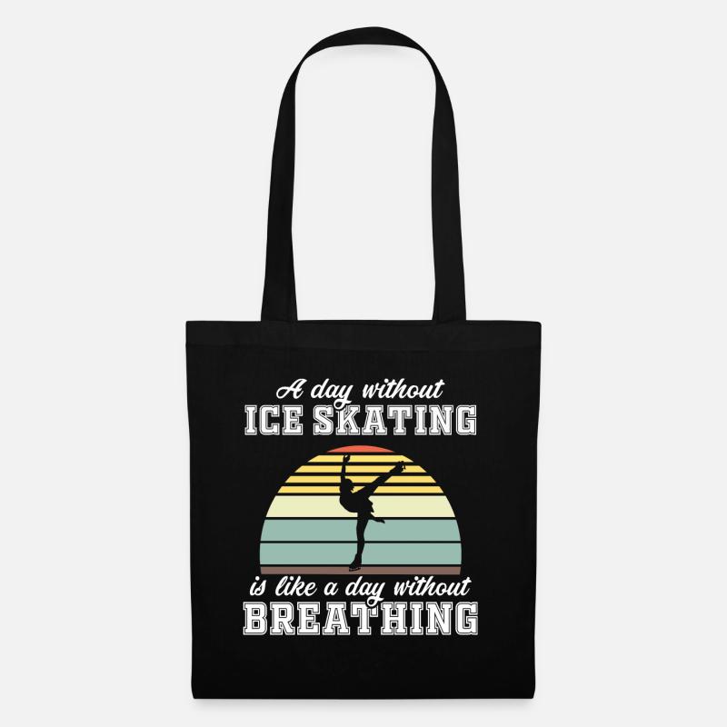 Eiskunstlaufen T-Shirt Geschenk Eiskunstläuferin - Stoffbeutel - Schwarz