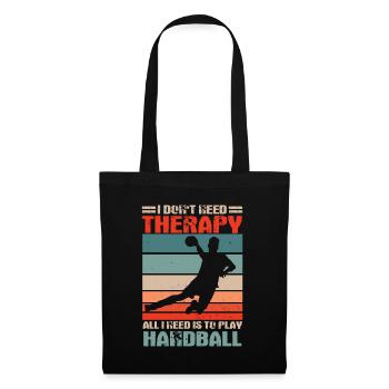 Cadeau de thérapie de handball - Sac en tissu - noir - Devant