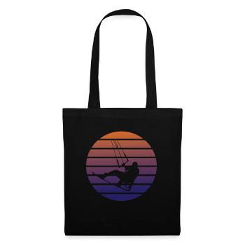kite surf - Sac en tissu - noir - Devant