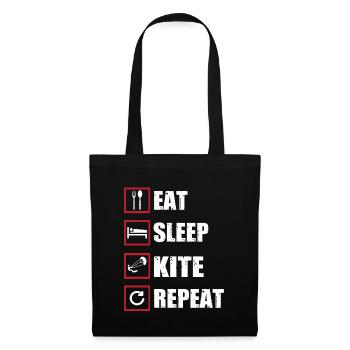 kite surf - Sac en tissu - noir - Devant