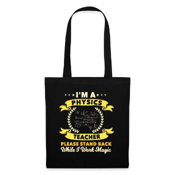 Professeur de physique - Sac en tissu - noir - Devant