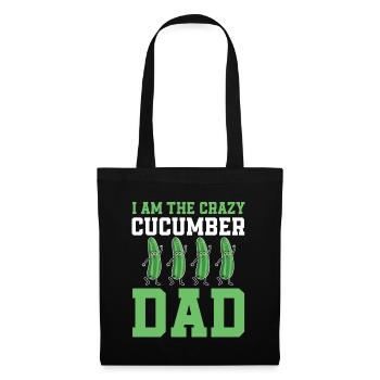 Concombre Papa - Sac en tissu - noir - Devant