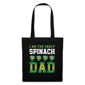 Spinat Papa - Stoffbeutel - Schwarz - Vorne