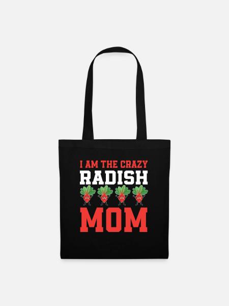 Radieschen Mama - Stoffbeutel - Schwarz