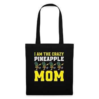 Ananas Mama - Stoffbeutel - Schwarz - Vorne