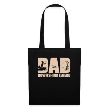 Bogenfischer Papa - Stoffbeutel - Schwarz - Vorne