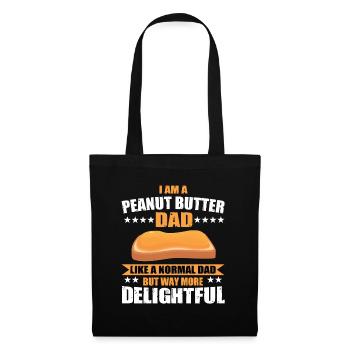 Funny Peanut Butter Dad - Tote Bag - black - Front