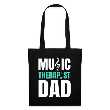 Music Therapist Dad Shirt Father's Day - Tote Bag - black - Front