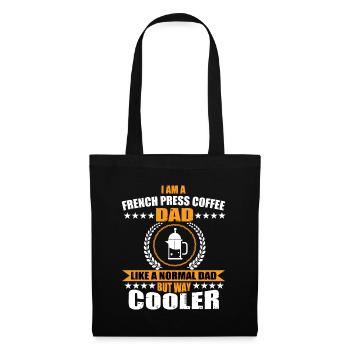 French coffee press dad - Tote Bag - black - Front