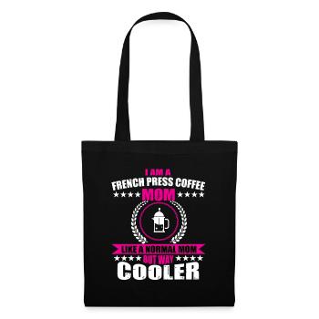 Funny French Coffee Press Mom Coffee - Tote Bag - black - Front