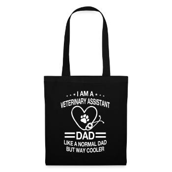 Drôle de père assistant vétérinaire pour hommes - Sac en tissu - noir - Devant
