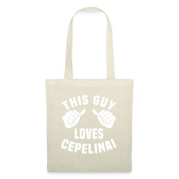 This guy loves Cepelinai - Tote Bag - nature - Front