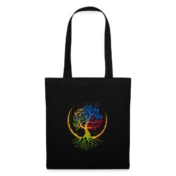 arbre de la vie - Sac en tissu - noir - Devant
