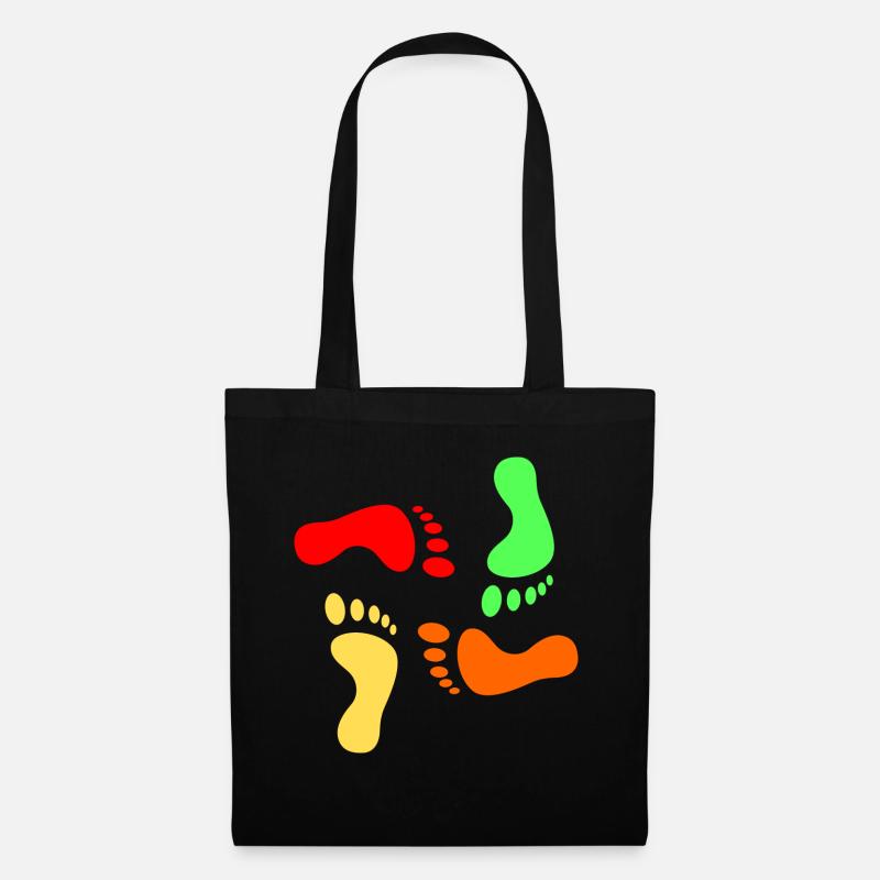 footprints - Tote Bag - black