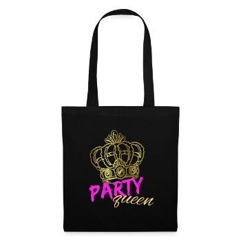 Fête Queen - Sac en tissu - noir - Devant