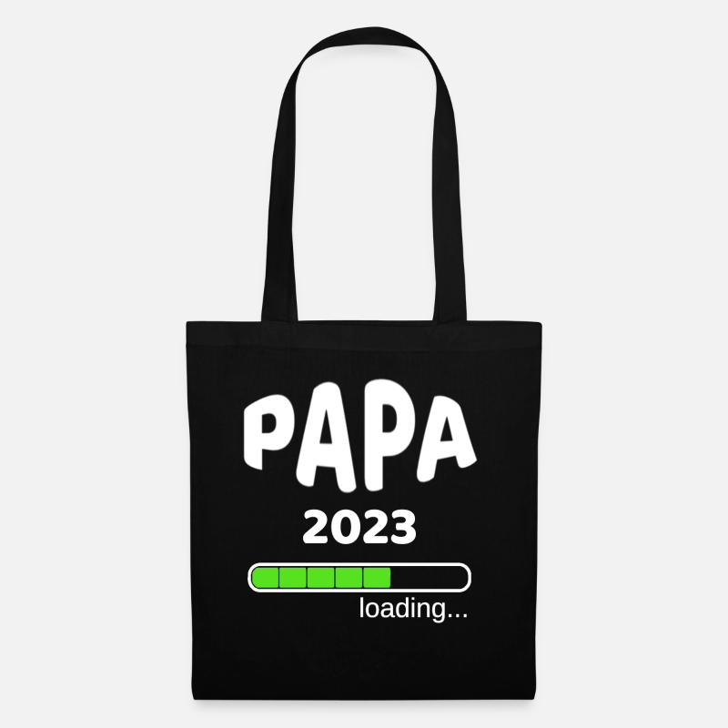 Papa 2023 Geburt Schwangerschaft Babypinkeln Idee - Stoffbeutel - Schwarz