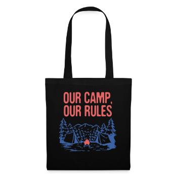 Our Camp Our Rules Summer Wildlife Tropical - Stoffbeutel - Schwarz - Vorne
