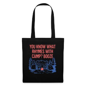 Qu’est-ce qui rime avec Camp Beer Lover Camping Drinker - Sac en tissu - noir - Devant